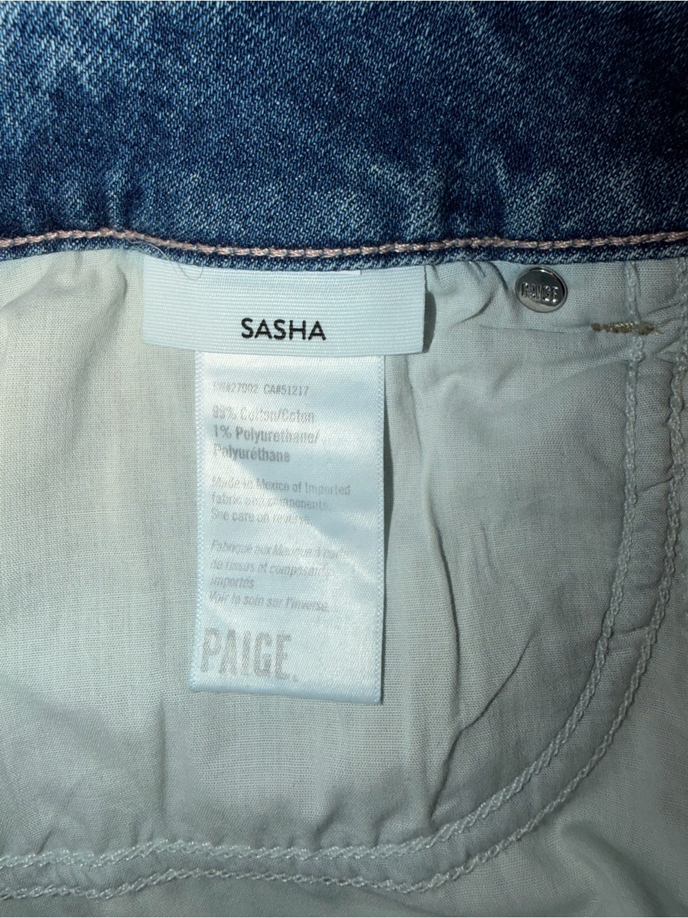PAIGE Light Blue Wide-Leg Cropped Jeans with Cuffed Hem - Picture 7 of 10